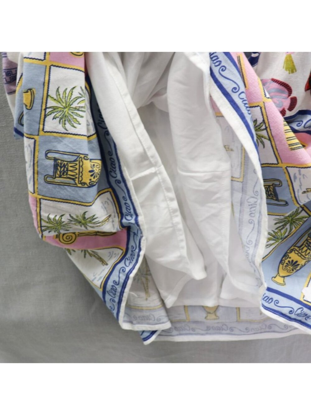 Japna Mediterranean Tile Print Dress Medium Strapless Tie Back Ciao Lobster Sun - Picture 11 of 15